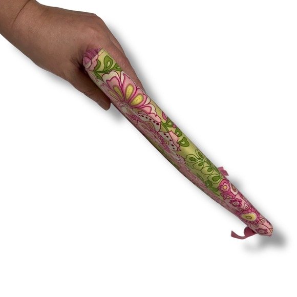 EUC Vera Bradley Petal Pink Large Passport Travel Wallet Pink & Green Floral - Picture 3 of 8